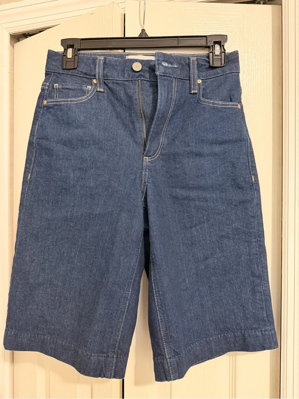 Paige Cadee Denim Bermuda shorts - dark blue denim organic cotton